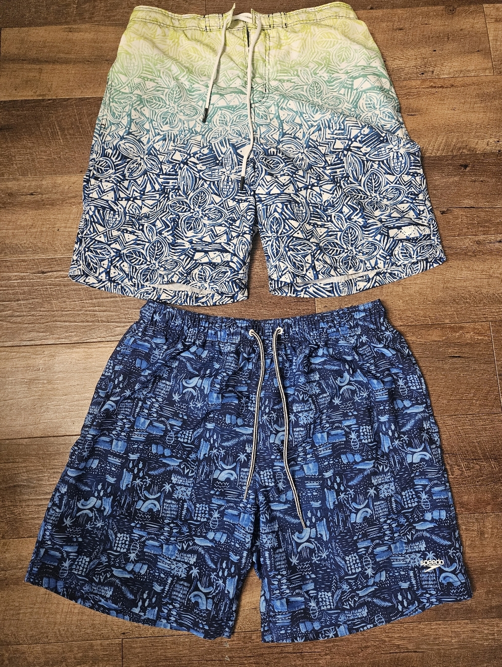 Speedo Men’s XL Swim Trunks 2 Pack | Printed Board Shorts: 7.5” Inseam Quick-Dry